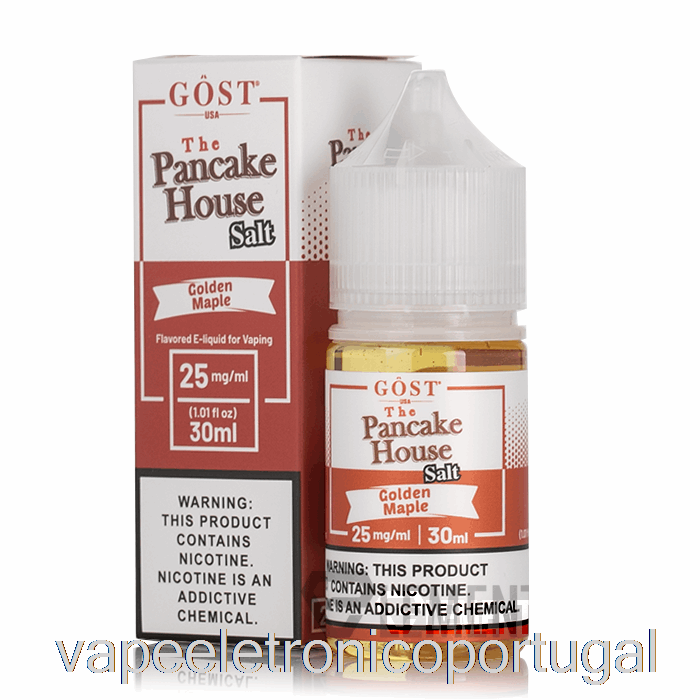 Vape Eletronico Golden Maple Salts - The Pancake House - Gost Vapor - 30ml 25mg
